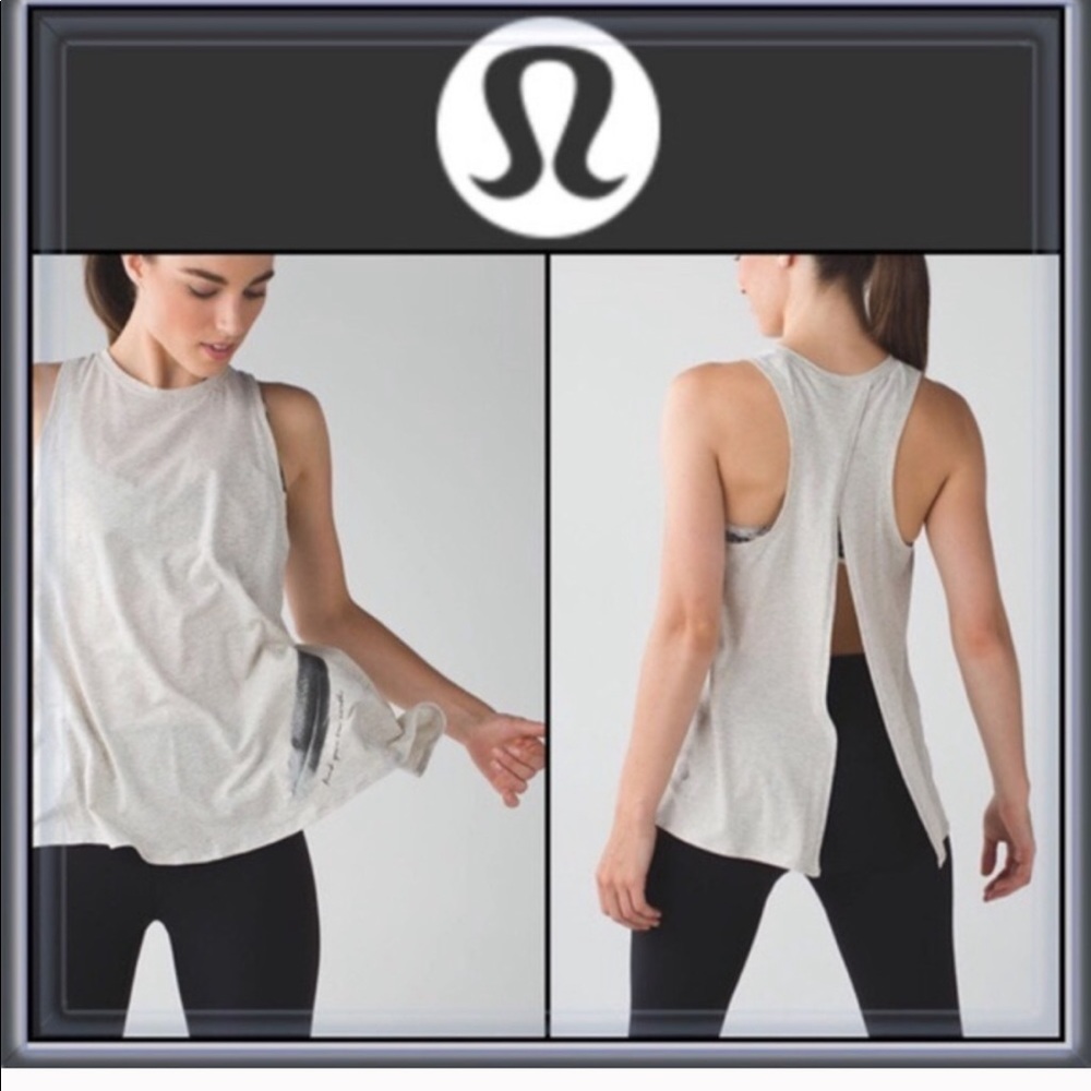 Lululemon Blue Grey Tie Back Tank